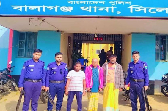বালাগঞ্জে সাজাপ্রাপ্ত ২ জনসহ ৩ জন আসামী গ্রেফতার