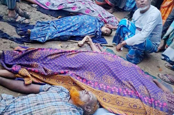 বিদ্যুৎস্পৃষ্ট হয়ে একই পরিবারের স্বামী-স্ত্রী ও সন্তানসহ পাঁচজনের মৃত্যু, একজন আহত