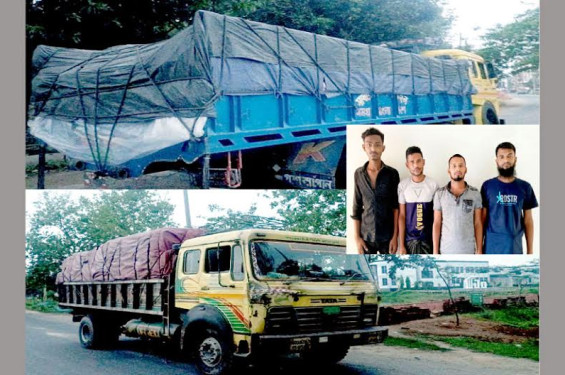 সিলেটে ৪৪ লাখ টাকার ভারতীয় চিনিসহ গ্রেফতার ৪