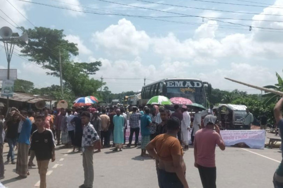সংসদীয় আসনের সীমানা পুনর্বিন্যাসের প্রতিবাদে ভাঙ্গায় দুই মহাসড়ক অবরোধ