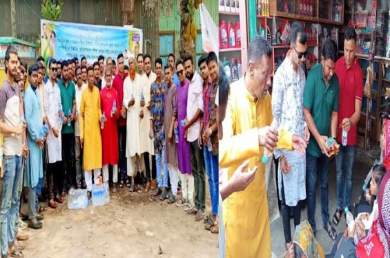 নাগরপুরে এসএসসি পরিক্ষার্থী অভিভাবকদের মাঝে ছাত্রদলের পানি বিতরণ