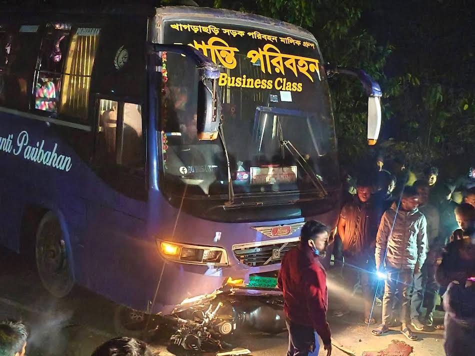 গুইমারায় বাস-মোটরসাইকেল সংঘর্ষে চালক নিহত