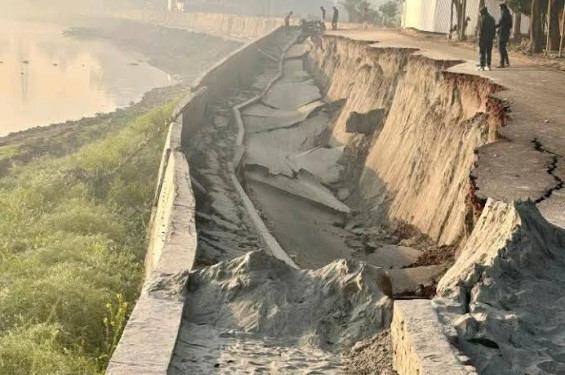 উদ্বোধনের আগেই গাজীপুরে সড়ক ধস: কোটি টাকার প্রকল্পে অনিয়মের অভিযোগ