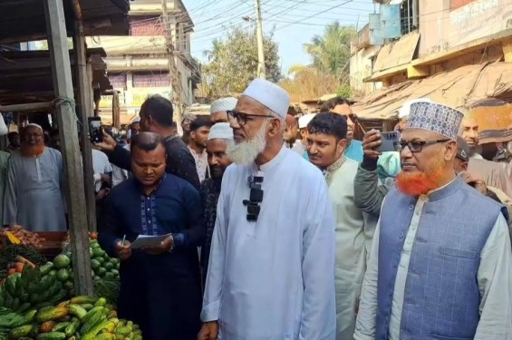 বাজার তদারকি করলেন ঝিনাইদহ -৪ আসনের নবাগত এম পি আবু তালিব