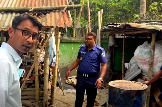 কালীগঞ্জে অবৈধভাবে পেট্রোল মজুদ ও অতিরিক্ত দামে বিক্রি অপরাধে ব্যবসায়ীকে জরিমানা