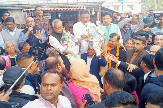 বিশ্বনাথে নেতাকর্মীদের ভালোবাসায় সিক্ত শফিক চৌধুরী