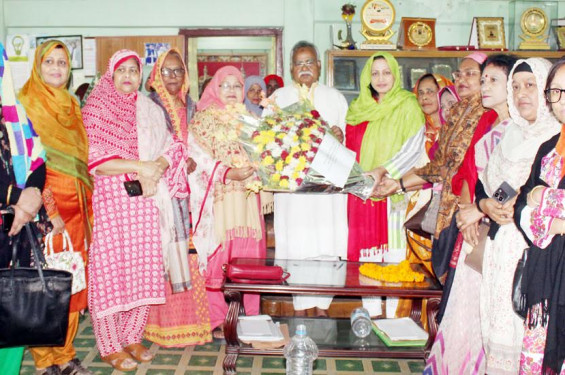 শফিকুর চৌধুরীকে সিলেট জেলা মহিলা আওয়ামী লীগের শুভেচ্ছা