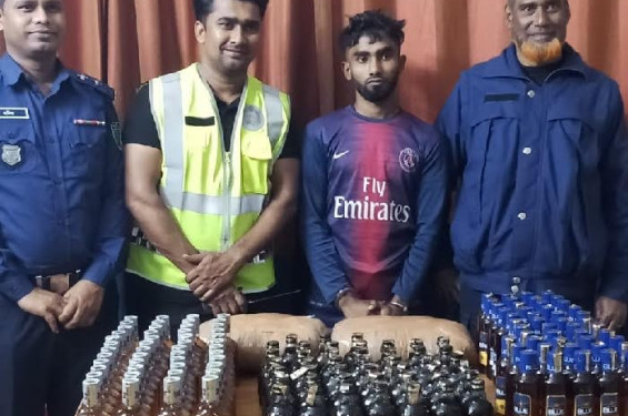 মাধবপুরে মাদকসহ ৭ জন আটক