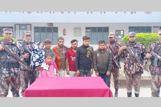 অবৈধ অনুপ্রবেশের দায়ে বেনাপোলে শিশুসহ আটক ৭