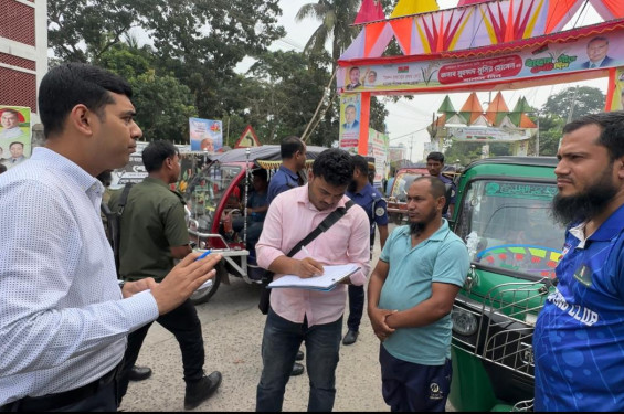 বাউফল ৯জন গাড়ী চালকে জেল জরিমানা