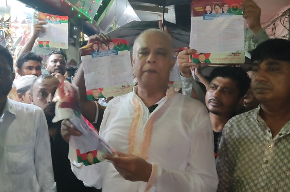 রায়পুরায় প্রচারণায় বিএনপি নেতা জাহাঙ্গীর আলম বাদল