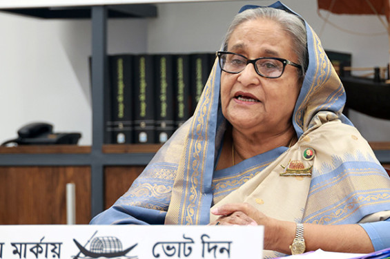নির্বাচনে শান্তিপূর্ণ পরিবেশ বজায় রাখার অনুরোধ শেখ হাসিনার