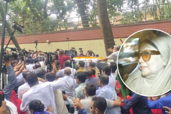 দুই পুত্রবধূকে নিয়ে নিজ বাসভবন ফিরোজায় খালেদা জিয়া