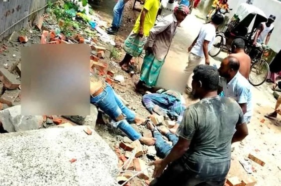 নির্মাণাধীন বহুতল ভবনের কার্নিশ ভেঙে পড়ে দুই প্রকৌশলীসহ নিহত ৩