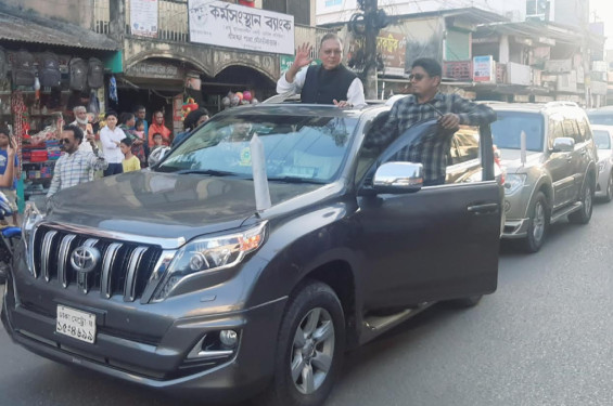 মৌলভীবাজার-৪ আসনের ৭ম বারের মতো নৌকা দেওয়ায়, নৌকার মাঝিকে বরণ করে নিতে হাজার হাজার নেতাকর্মী