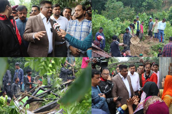 দেশের মাটিতে নেমেই দুর্যোগের  দুর্ঘটনাস্থলে মেয়র আনোয়ারুজ্জামান