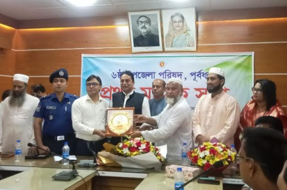 পূর্বধলায়  নব-নির্বাচিত উপজেলা চেয়ারম্যান ও ভাইস-চেয়ারম্যানদের বরণ অনুষ্ঠিত