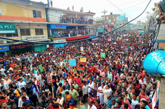 শ্রীমঙ্গলে হিন্দু জাগরণ মঞ্চের ব্যানারে আ'লীগের সমাবেশ