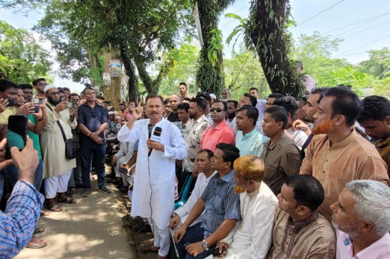 শান্তিগঞ্জে বিএনপির অবস্থান কর্মসূচী, আ. লীগকে ঐক্যবদ্ধভাবে প্রতিহতের আহ্বান