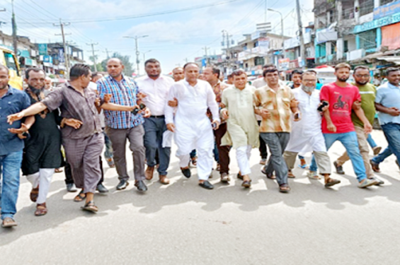 গোলাপগঞ্জ পৌর বিএনপির অবস্থান কর্মসূচি পালন