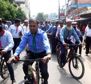 বিশ্ব শান্তি দিবস উপলক্ষে ঝিনাইদহে বাইসাইকেল র‌্যালি