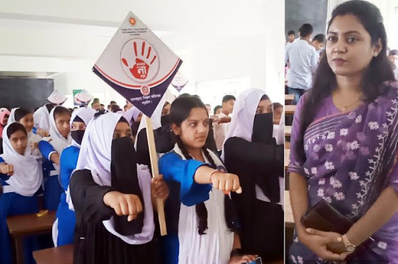 লোহাগড়ায় শিক্ষার্থীদের মাদকবিরোধী শপথবাক্য পাঠ করালেন ইউএনও