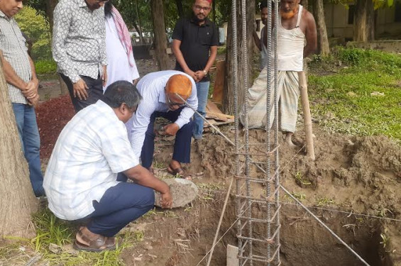 শেরপুর সরকারি কলেজে মুক্তমঞ্চের ভিত্তিপ্রস্তর স্থাপন