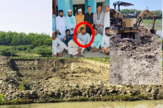 বাঁশখালীতে বিএনপি আওয়ামী লীগ মিলেমিশে বেড়িবাঁধে পাশ থেকে মাটি কাটার অভিযোগ