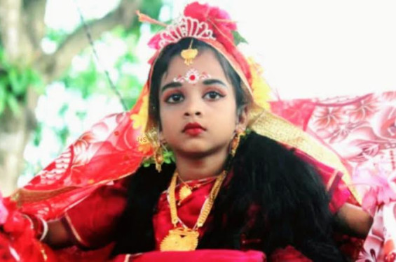 শ্রীমঙ্গলে মহা অষ্ঠমীতে কুমারী পূজা, হাজারো দর্শণার্থীর ভিড়