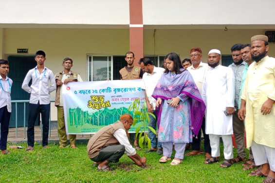 বামনায় দেশব্যাপী বৃক্ষরোপণ কর্মসূচির শুভ উদ্বোধন