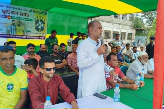 কালীগঞ্জে আর্জেন্টিনা ও ব্রাজিল সমর্থক গোষ্টির মধ্যে জমজমাট প্রীতি ফুটবল ম্যাচ অনুষ্টিত