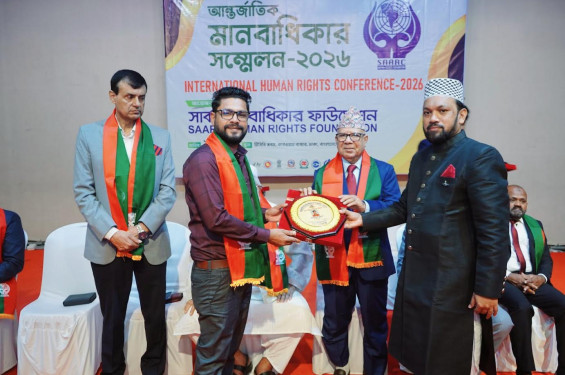 মানবাধিকারে আন্তর্জাতিক স্বীকৃতি পেলেন ফারুক খাঁন, শ্রীমঙ্গলে সংবর্ধনা ও শুভেচ্ছা স্মারক বিতরণ