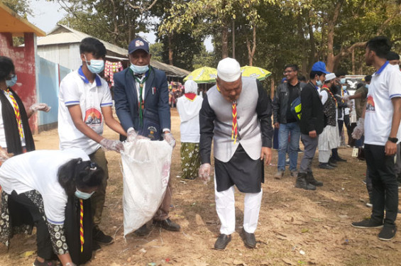 শেরপুর জেলা রোভারের সহযোগিতায় গজনী এলাকায় পরিষ্কার পরিচ্ছন্নতা অভিযান