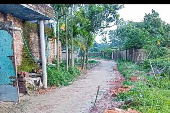 মালিকানা জমিতে অবৈধভাবে পাকা রাস্তা নির্মাণের পাঁয়তারা: ইউএনও বরাবর অভিযোগ