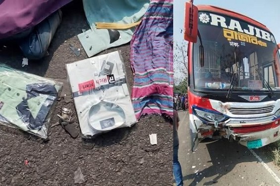 পাথরঘাটায় ঈদ উপহার নিয়ে যাওয়ার পথে বাসচাপায় ৩ ভাই নিহত
