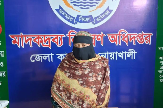নোয়াখালীতে ছদ্মবেশে ইয়াবা বিক্রি,  এক নারী মাদক কারবারি গ্রেপ্তার