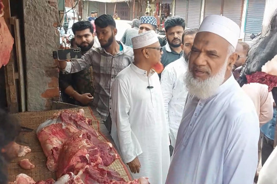 কালীগঞ্জে মাংসের বাজারে এমপি আবু তালিবের ঝটিকা অভিযান, মূল্য সহনীয় রাখার নির্দেশ