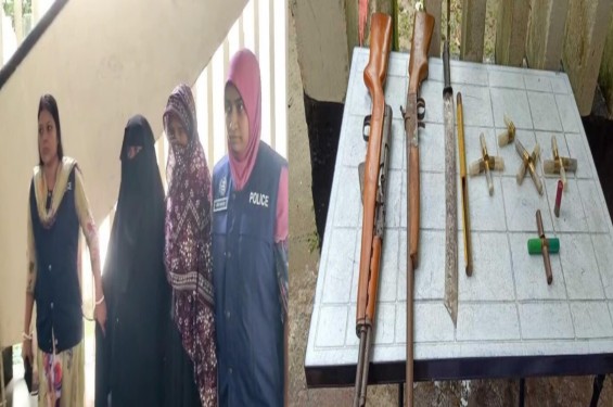 রায়পুরায় শীর্ষ সন্ত্রাসী সোহেলের দুই নারী সহযোগী  অস্ত্র সহ গ্রেপ্তার