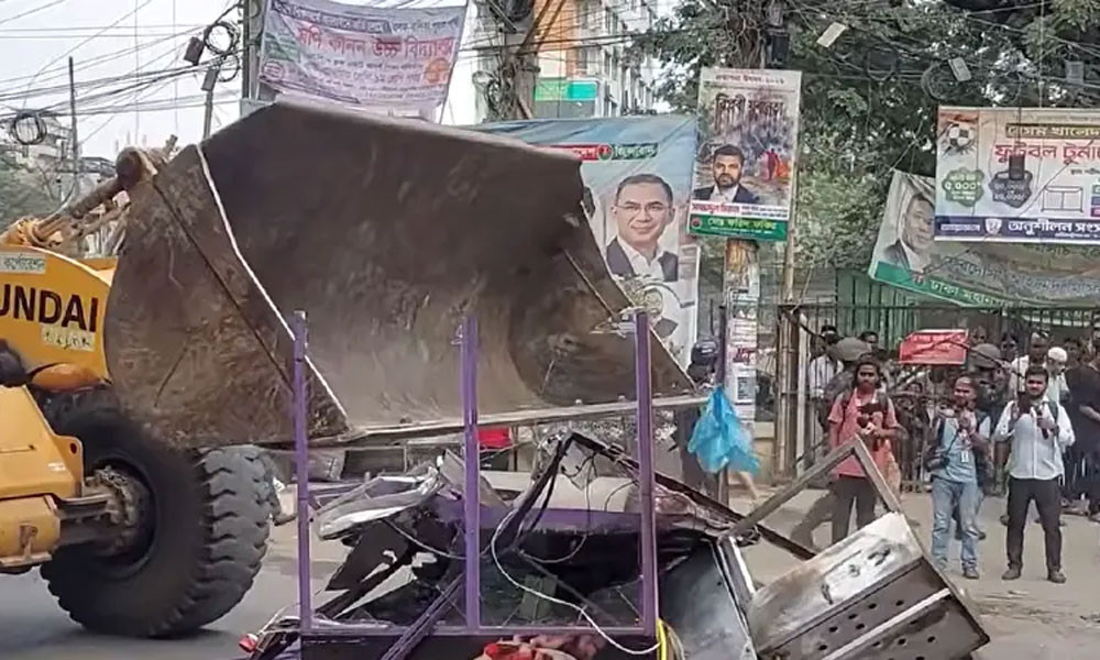 আড়াই ঘণ্টার অভিযানে ২ হাজার দোকান উচ্ছেদ
