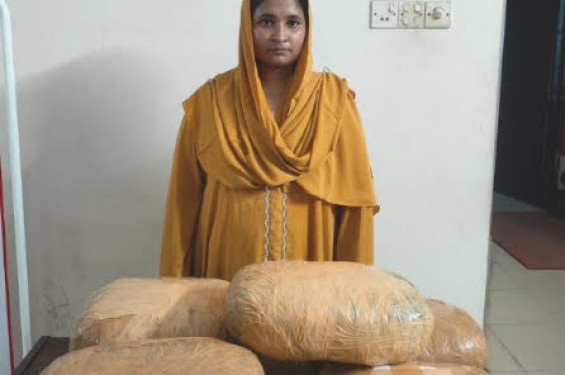 নরসিংদীতে ১২ কেজি গাঁজা সহ নারী মাকদকারবারী আটক