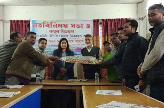 বামনায় সাংবাদিকদের সাথে নবাগত ইউএনও’র মতবিনিময়