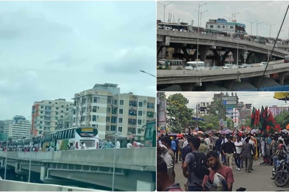 তীব্র যানজটে স্থবির রাজধানীর তিন এলাকা
