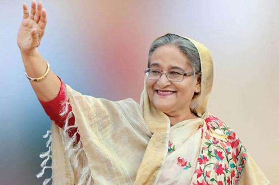 কলাবাগান মাঠে নির্বাচনী জনসভায় শেখ হাসিনা