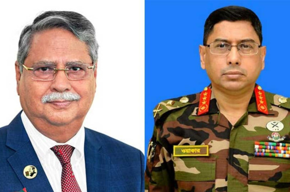 অন্তর্বর্তীকালীন সরকার গঠন নিয়ে রাষ্ট্রপতির সঙ্গে বৈঠকে সেনাপ্রধান