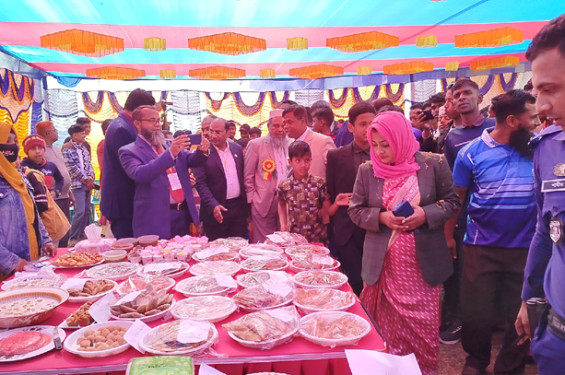 নড়াইলের আমাদা কলেজে পিঠা উৎসব অনুষ্ঠিত
