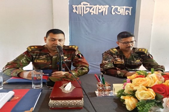 মাটিরাঙা জোনে মাসিক আইনশৃঙ্খলা সভা অনুষ্ঠিত
