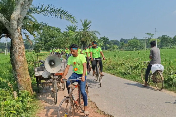 ঝিনাইদহে আত্মহত্যা প্রতিরোধে সচেতনতামূলক সাইকেল র‌্যালি