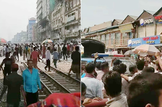 জুরাইনে অটোরিকশা চালকদের সঙ্গে পুলিশের সংঘর্ষ, পদ্মা সেতু রুটে ট্রেন চলাচল বন্ধ