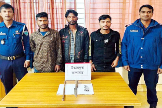 মাধবপুরে ডাকাতির প্রস্ততিকালে আটক ৩