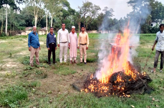 রাণীনগরে এক লাখ টাকার নিষিদ্ধ রিং জাল বিনষ্ট
